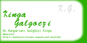 kinga galgoczi business card